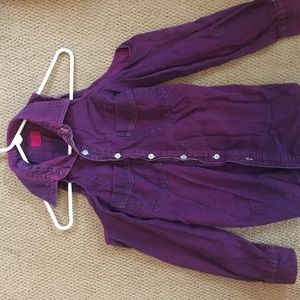 Urban Outfitters Cold Shoulder Denim Shirt - Sz S